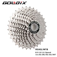 จักรยานเสือหมอบ GOLDIX ความเร็วรอบจักรยาน8 9 10 11,เฟืองความเร็ว11-25T/28T/32T/34T/36T เฟืองล้อฟรีวีลจักรยาน MTB สำหรับ SHIMANO SRAM