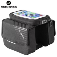 ROCKBROS 03060BK Bicycle Bag Bike Bags Front Top Tube Bag hone Touch Screen Waterproof For 6.0 Inch 