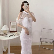 Golden Glamorous Evening Mermaid Dress