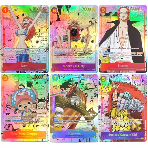 DIY One Piece Card Game Manga Shanks OP01-120 Luffy EB02-061 Chopper EB01-006 Nami OP01-016 Sogeking