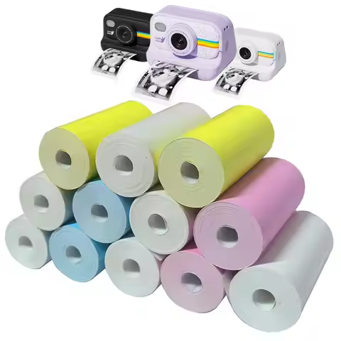 Kids Camera Paper Roll 12 Rolls for Kids Instant Camera HD Printing Thermal Print Paper Film Camera 