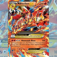 Mega ex M Blaziken EX #XY86 tcg ptcg pokemon card free top loader and sleeve