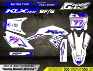 Decal Stiker KLX BF 150 Putih Full Body Free Custom Decal KLX 150 BF