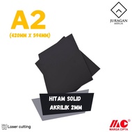 Terbaik Akrilik Hitam (solid) A2 2mm