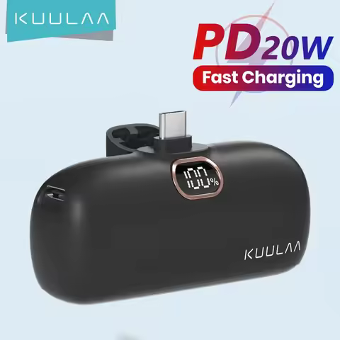 KUULAA Mini Power Bank 5000mAh PowerBank QC PD Fast Charging For iPhone 15 14 13 Batterie Externe Po