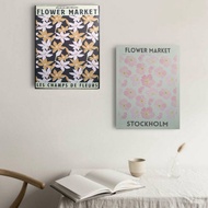 <<With Frame>> Wall Art 40x50cm flower/Canvas Art/Canvas Frame/picture frame/gambar frame/poster fra