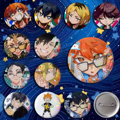 H-haikyuu-U Button Pin Single Pack Anime Merch for Ita Bags Badge Collectible Buttons TH