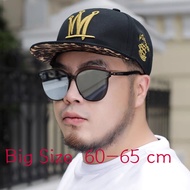 Baseball Cap for Men Big Head 60-65 Cm Hip-hop Snapback Cap Flat Brim Autumn Sun Hat