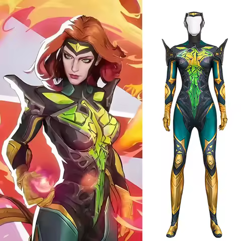 PS5 Marvel Rivals Phoenix Cosplay Jean Grey Costume Woman Superhero 3D Printed Spandex Zentai Bodysu