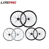 Litepro 16Inch 349 External 7Speed Wheelset For Brompton Bicycle 74x112MM 4 Bearing Aluminum Alloy W
