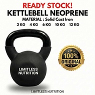 Kettlebell Neoprene 6 8 10 12 kg 6kg 8kg 10kg 12Kg Black - Kettle Bell