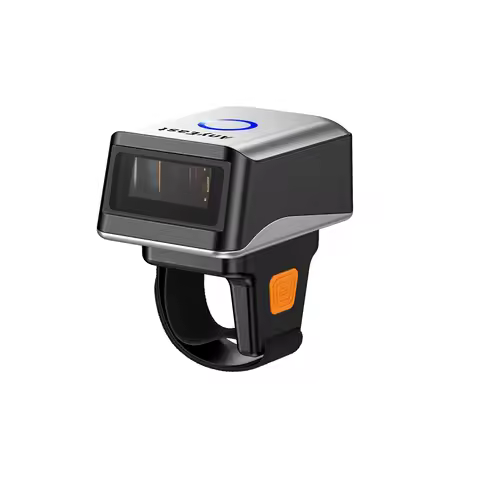 1D Ring Barcode Scanner with 2.4G Wireless & Bluetooth & USB Wired 3-in-1 Connection Wearable Mini 1