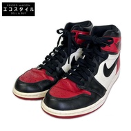 Nike 555088-610 Air Jordan 1 Retro High OG Bred Toe 高筒運動鞋，28 號 [二手]