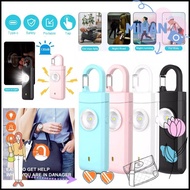 MIHAN Personal Alarm Safety Keychain, ABS Panic Security Emergency LED Torch Keyring, Keychain Alarm
