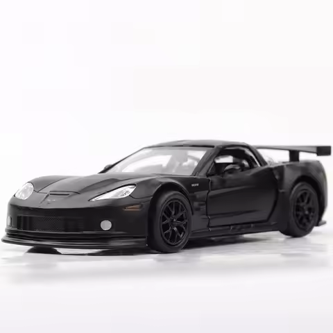 1:36 Corvette C6-R Diecast Metal Miniature Alloy Model Pull Back Collection Gift For Boy
