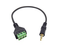 3.5mm(1/8inch) Stereo Audio Balanced Male Jack to AV 3-Screw Video Balun Terminal Adapter Connector 