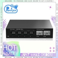 2.5Gb Switch 4 Port 2.5G Unmanaged Network Switch with 2 Port 10GbE SFP+ Slot Home Setup Ethernet Sw