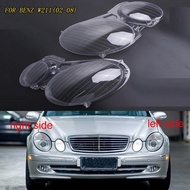 ไฟหน้ารถแบบใสเลนส์ไฟหน้าโป๊ะไฟแบบโปร่งใสซ้าย/ขวาสำหรับ Mercedes Benz E CLASS W211 02-08