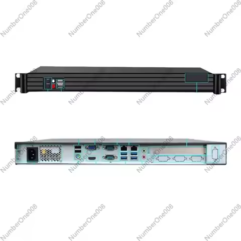 1U Rackmount Dual LAN Industrial PC, Support 6th/8th/13th Gen Core Processor, Server for Vision Linu