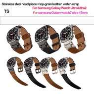 Explorer Style First Layer Cowhide Strap Samsung Watch Galaxy Ultra7 47mm/Ultra2 1 Strap