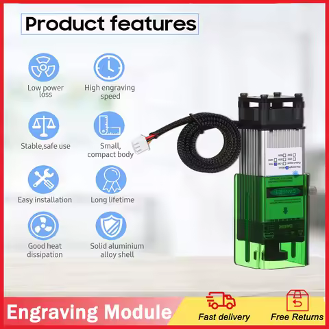 450nm Laser Module Adjustable Focal Length High Speed Laser Engraver Cutter 3D Printer for CNC Laser