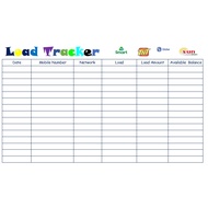 ►◑A4 GCASH &amp; LOAD TRACKER 80sheet