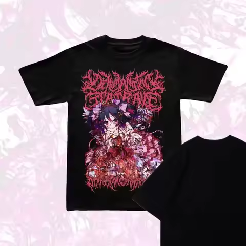 Summer Hot Selling Anime Death Metal Pain Subway Cruel Nicole Tongren T-shirt Cotton Plus Size Men's