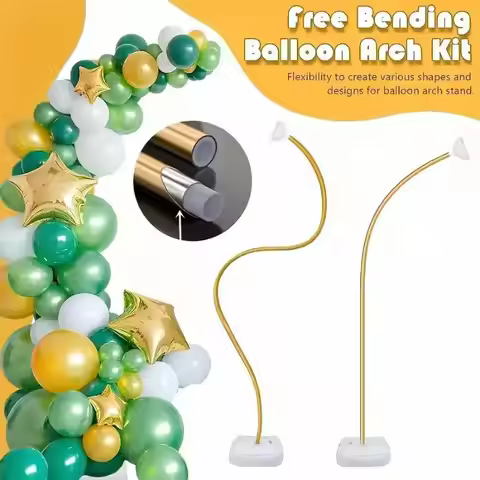 1.5/2.5M Free Bending Balloon Stand Adjustable Arch Kit Holder Base Happy Birthday Wedding No Fall S