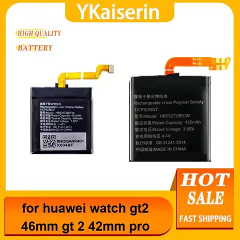Watch Battery Long-Lasting HB472023ECW HB532729EFW HB532729ECW 215-460Mah For Huawei GT2 46MM GT 2 4