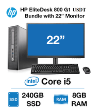 Hp Elitedesk 800 G1 mini PC Bundle with Samsung 22" Business Monitor [Free keyboard and Mouse][efurbished]