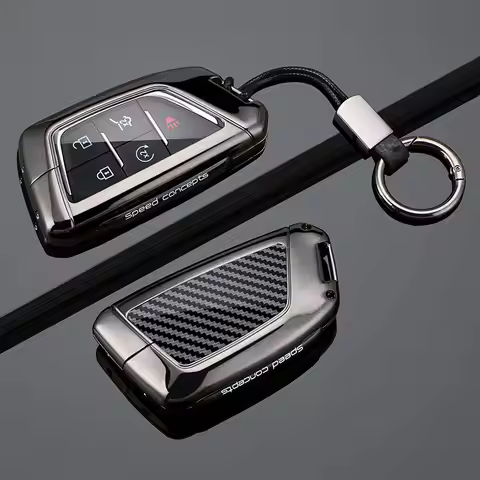 Zinc Alloy 4/5Button Car Key Case Cover Fob Holder Shell For Cadillac CT4 CT5 CT4-V C8 Corvette 2020