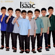 El Jannah Kurta Budak Trending Isaac Raya Boy Plain Cekak Musang