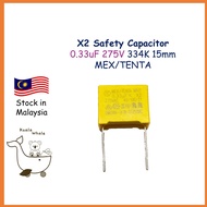X2 Safety Capacitor 0.33uF 275V 334K 15mm MEX TENTA
