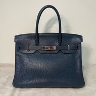 愛馬仕 Hermes Birkin 30 藍色 框L TC皮