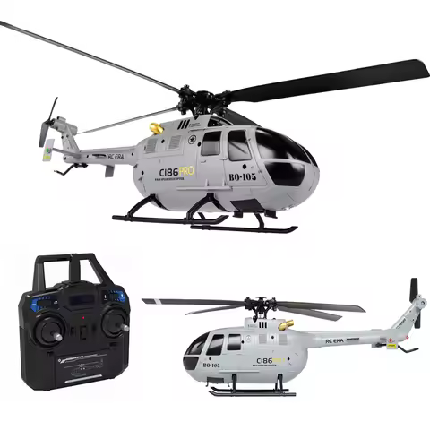C186 Pro B105 2.4G RTF RC Helicopter 4 Ppropellers 6 Axis Electronic Gyroscope for Stabilization Rem