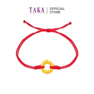 TAKA Jewellery 999 Pure Gold Dragon Nylon Bracelet