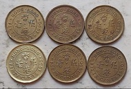 香港1990年5毫硬幣共6枚 (品相實物如圖)