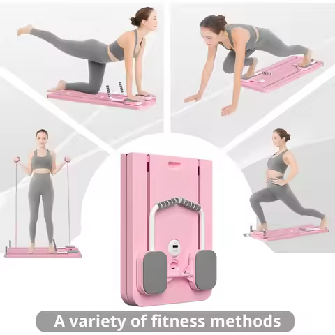 Janua Pilates Reformer Board Multi-Purpose Foldable Home Fitness Equipment for Core Strength Trainin