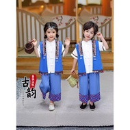 March Three Ethnic Costume Children Yao Ethnic Miao Ethnic Costume Men Women Performance Costume Gua
