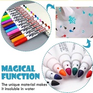 Children Montessori Early Education Magical Water Paint Pen Floating Ink Pen for Kids Colorful Doodl