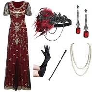 Sequin 1920S Dress Fashion Slim Fit Long Dress Stage Banquet Party Brides Wedding Dress