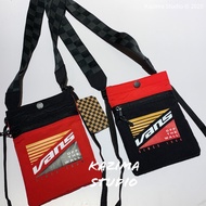 Kazima Vans Small Side Bag Backpack Back Square Portable Wallet Mobile Phone Black Red Checkerboard 