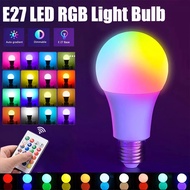 3PCS LED RGB Light Bulb E27 16Color Bulb Light 12W Remote Control Dimmable Smart Atmosphere Decorati