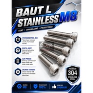 STAINLESS L-BOLT M8 STAINLESS STEEL BOLT