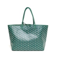 GOYARD SaintLouis購物袋子母包中號綠色PVC銀扣