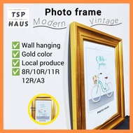 8R|10R|11R|12R|A3  Gold Modern photo frame Wall hanging bingkai gambar Kayu Kerawang gantung dinding