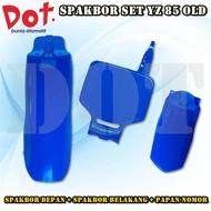FRONT REAR FENDER SET NUMBER PLATE YZ 85 YZ85 OLD MOTOR CROSS TRAIL DIRTBIKE DIRT BIKE YAMAHA