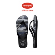 Havaianas Men Top Camu Flip Flops - Black / Black / White
