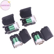 TEAY DB9 Serial Adapter RS232/485/422 Connector Male Female 9 Pin Breakout Terminals Connector 21-24