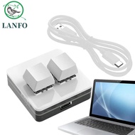 LANFO Copy Paste Keypad, Acrylic Keypad Custom Mini 2 Key Keypad, Keypad Accessories Mini Type-c Int